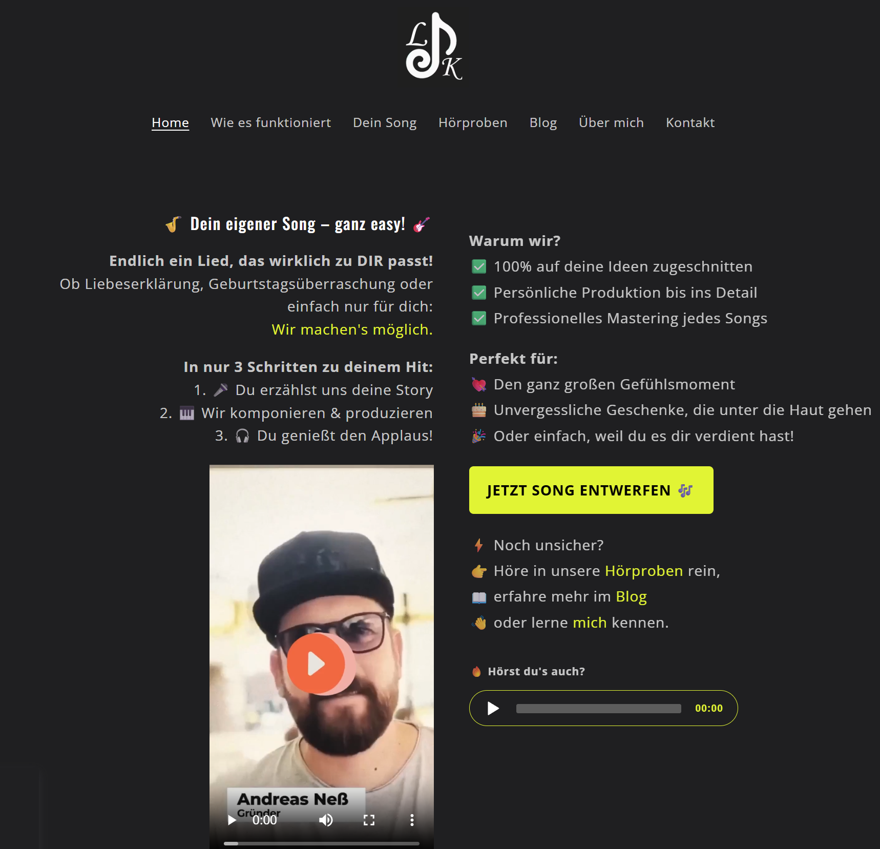 lauschender-klang.de — Personalisierte Musik